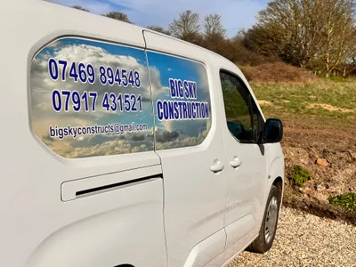Big Sky Construction work van