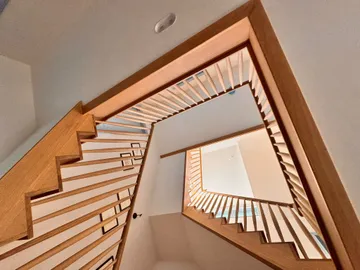 Stairwell renovation with natural light