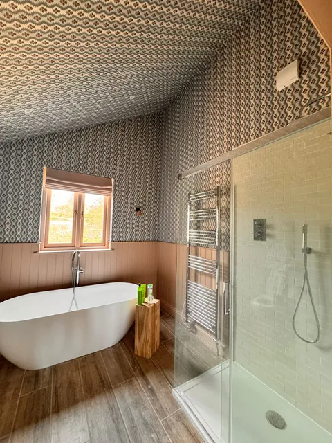 Modern bathroom renovation completed by Big Sky Construction in Norfolk